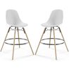 Sgabello da Bar - Design Scandinavo - Gambe in Legno - Set di 2 - Skögur image 7