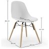 Sedia da Pranzo - Design Scandinavo - Gambe in Legno - Set di 4 - Skögur image 7