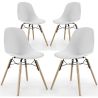 Sedia da Pranzo - Design Scandinavo - Gambe in Legno - Set di 4 - Skögur image 7