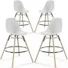 Sgabelli da Bar - Design Scandinavo - Gambe in Legno - Set di 4 - Skögur image 7