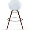 Sgabello da bar - Design Scandinavo - Gambe in Legno Scuro - Nordika image 7