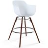Sgabello da bar - Design Scandinavo - Gambe in Legno Scuro - Nordika image 7