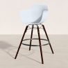 Sgabello da bar - Design Scandinavo - Gambe in Legno Scuro - Nordika image 7