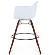 Sgabello da bar - Design Scandinavo - Gambe in Legno Scuro - Nordika image 7