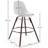 Sgabelli da Bar - Design Scandinavo - Gambe in Legno Scuro - Set di 2 - Skögur image 7