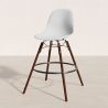Sgabelli da Bar - Design Scandinavo - Gambe in Legno Scuro - Set di 2 - Skögur image 7