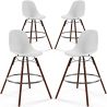 Sgabelli da Pranzo - Design Scandinavo - Gambe in Legno Scuro - Set di 4 - Skögur image 7
