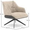 Poltrona Moderna Imbottita Stile Mid-Century - Clark image 7