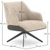 Poltrona Moderna Imbottita Stile Mid-Century - Clark image 7