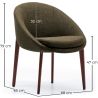 Sedia da Pranzo Imbottita con Gambe in Legno - Design Moderno per Ristoranti e Hotel di Lusso image 7