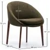 Sedia da Pranzo Imbottita con Gambe in Legno - Design Moderno per Ristoranti e Hotel di Lusso image 7
