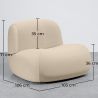 Poltrona Moderna Minimalista a Design Curvo Imbottita in Velluto - Comfort e Stile Contemporaneo - Büba image 7
