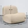 Poltrona Moderna Minimalista a Design Curvo Imbottita in Velluto - Comfort e Stile Contemporaneo - Büba image 7