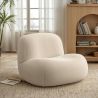 Poltrona Moderna Minimalista a Design Curvo Imbottita in Velluto - Comfort e Stile Contemporaneo - Büba image 7