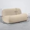 Divano Moderno Minimalista a Design Curvo Imbottito in Velluto - Comfort e Stile Contemporaneo - Büba image 7