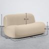 Divano Moderno Minimalista a Design Curvo Imbottito in Velluto - Comfort e Stile Contemporaneo - Büba image 7