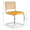 Sedia da pranzo - Rivestita in velluto - Legno e rattan - New Edition - Martha image 7