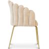 Sedia da Pranzo Glam Design Conchiglia in Velluto - Gambe Dorate - Shell image 7