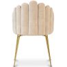 Sedia da Pranzo Glam Design Conchiglia in Velluto - Gambe Dorate - Shell image 7