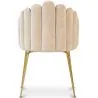 Sedia da Pranzo Glam Design Conchiglia in Velluto - Gambe Dorate - Shell image 7