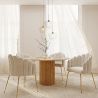 Sedia da Pranzo Glam Design Conchiglia in Velluto - Gambe Dorate - Shell image 7