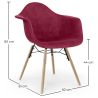 Sedia da Pranzo in Velluto - Design Scandinavo e Gambe in Legno - Nordika image 7
