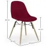 Sedia da Pranzo in Velluto - Design Scandinavo e Gambe in Legno - Skögur image 7