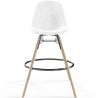 Sgabello da Bar in Velluto - Design Scandinavo e Gambe in Legno - Skögur image 7