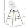 Sgabello da Bar in Velluto - Design Scandinavo e Gambe in Legno - Skögur image 7