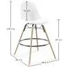 Sgabello da Bar in Velluto - Design Scandinavo e Gambe in Legno - Skögur image 7
