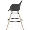 Sgabello da Bar in Velluto - Design Scandinavo e Gambe in Legno - Nordika image 7