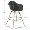 Sgabello da Bar in Velluto - Design Scandinavo e Gambe in Legno - Nordika image 7