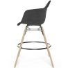 Sgabello da Bar in Velluto - Design Scandinavo e Gambe in Legno - Nordika image 7