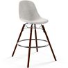 Sgabello da Bar in Velluto - Design Scandinavo e Gambe in Legno Scuro - Skögur image 7
