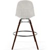 Sgabello da Bar in Velluto - Design Scandinavo e Gambe in Legno Scuro - Skögur image 7