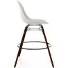 Sgabello da Bar in Velluto - Design Scandinavo e Gambe in Legno Scuro - Skögur image 7