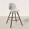 Sgabello da Bar in Velluto - Design Scandinavo e Gambe in Legno Scuro - Skögur image 7