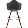 Sgabello da Bar in Velluto - Design Scandinavo e Gambe in Legno Scuro - Nordika image 7