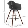Sgabello da Bar in Velluto - Design Scandinavo e Gambe in Legno Scuro - Nordika image 7