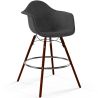 Sgabello da Bar in Velluto - Design Scandinavo e Gambe in Legno Scuro - Nordika image 7