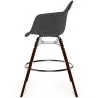 Sgabello da Bar in Velluto - Design Scandinavo e Gambe in Legno Scuro - Nordika image 7