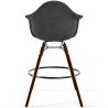 Sgabello da Bar in Velluto - Design Scandinavo e Gambe in Legno Scuro - Nordika image 7