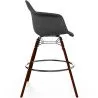 Sgabello da Bar in Velluto - Design Scandinavo e Gambe in Legno Scuro - Nordika image 7