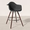 Sgabello da Bar in Velluto - Design Scandinavo e Gambe in Legno Scuro - Nordika image 7