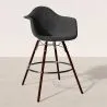 Sgabello da Bar in Velluto - Design Scandinavo e Gambe in Legno Scuro - Nordika image 7