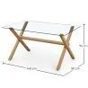 Tavolo da Pranzo Rettangolare - Design Scandinavo - 6 Posti - Tesfa image 7