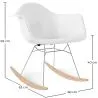 Sedia a Dondolo - Design Scandinavo - Gambe in Legno e Metallo - Nordika image 7