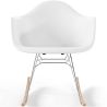 Sedia a Dondolo - Design Scandinavo - Gambe in Legno e Metallo - Nordika image 7