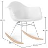 Sedia a Dondolo - Design Scandinavo - Gambe in Legno e Metallo - Nordika image 7