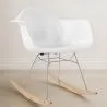Sedia a Dondolo - Design Scandinavo - Gambe in Legno e Metallo - Nordika image 7